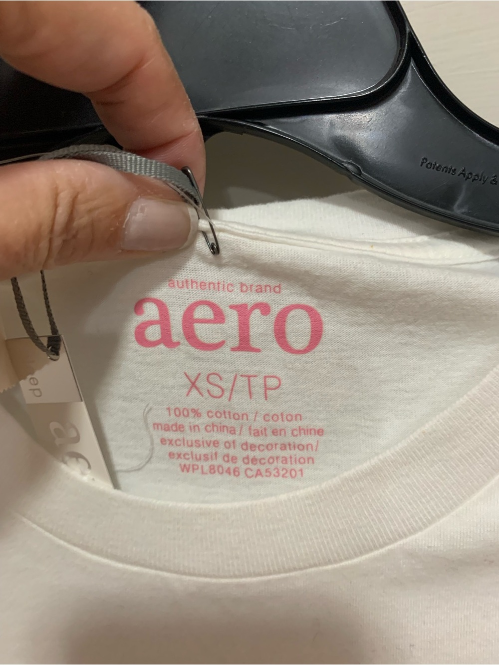 Aeropostale White Long-Sleeve Tee with Pink Heart Graphic - Picture 3 of 3